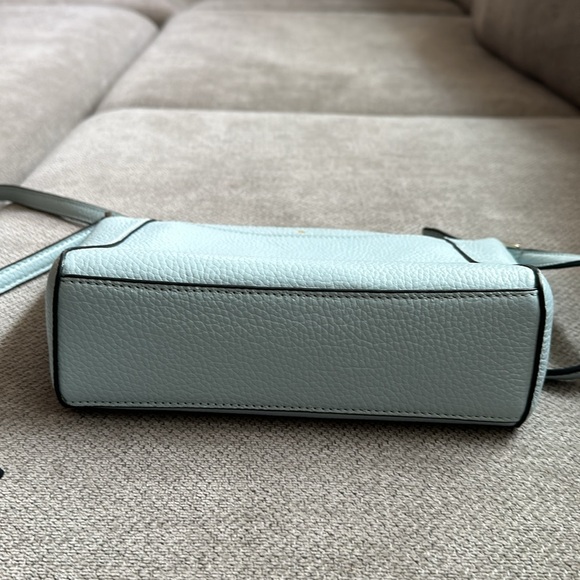 Kate Spade pebbled leather small crossbody bag Robins Egg Blue/Tiffany Blue - Picture 7 of 12
